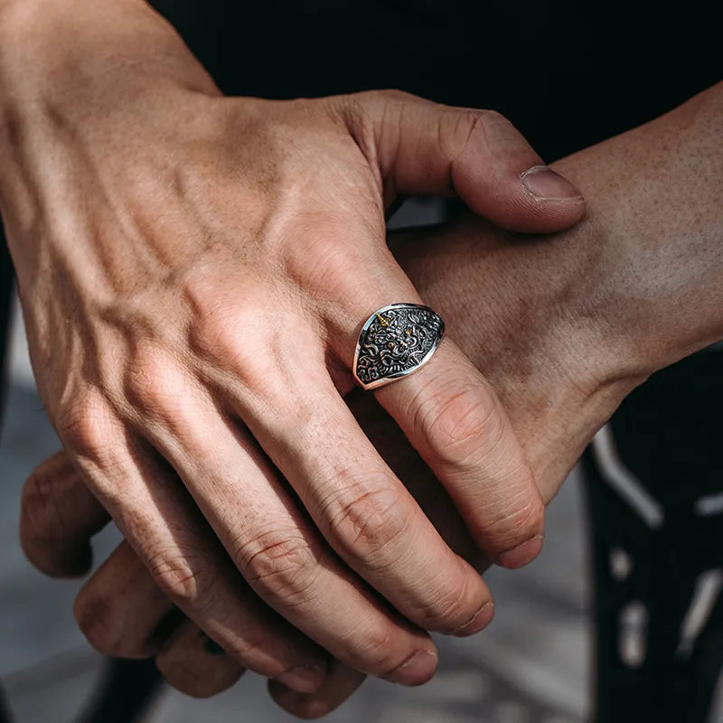 MYSH 925 Sterling Silver Rings Men's-5