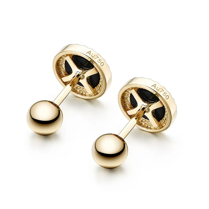 MYSH Natural Agate Stud Earrings Men's-5