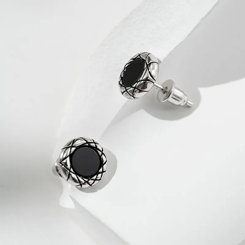 SINCE YOU S925 Silver Stud Earrings Unisex-4