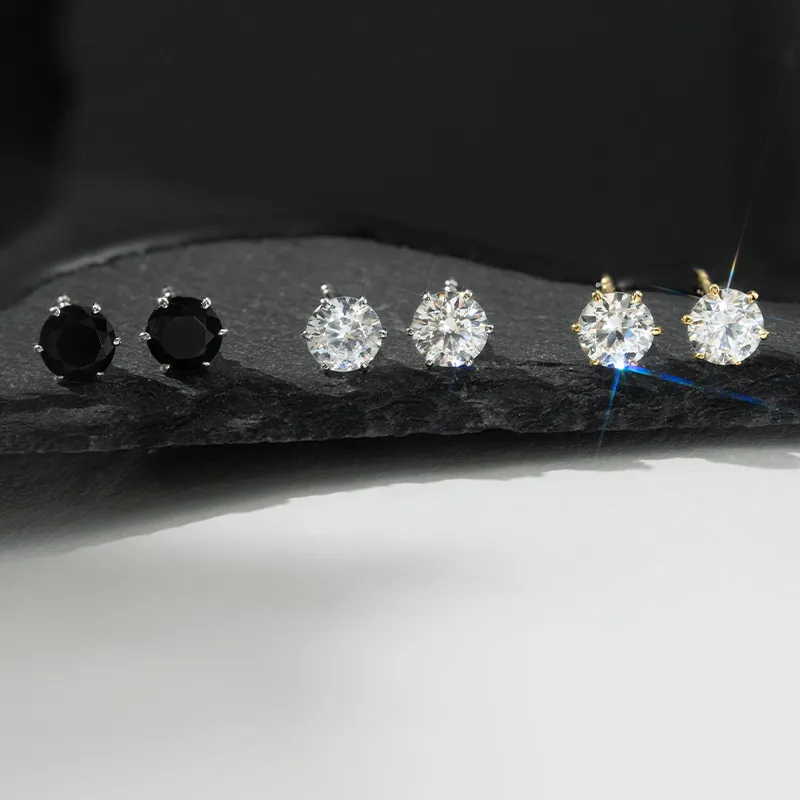 SINCE YOU 14K Gold Stud Earrings Unisex-4