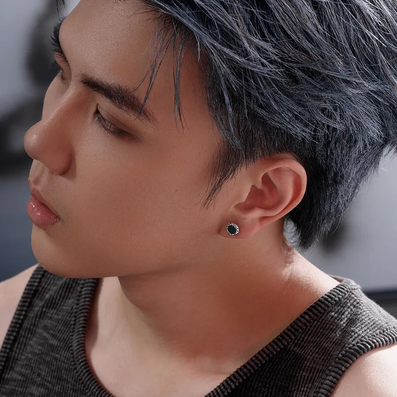 SINCE YOU S925 Silver Stud Earrings Unisex-1