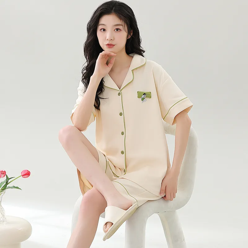 MIIOW Pajama Set Women's Light Yellow-7