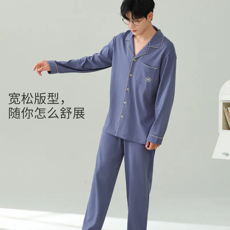 MIIOW Pajama Set Men's Nicola Blue-4