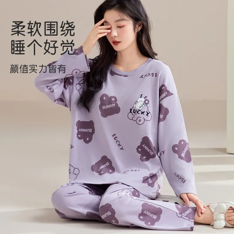 MIIOW Pajama Set Women's Blue Purple-3
