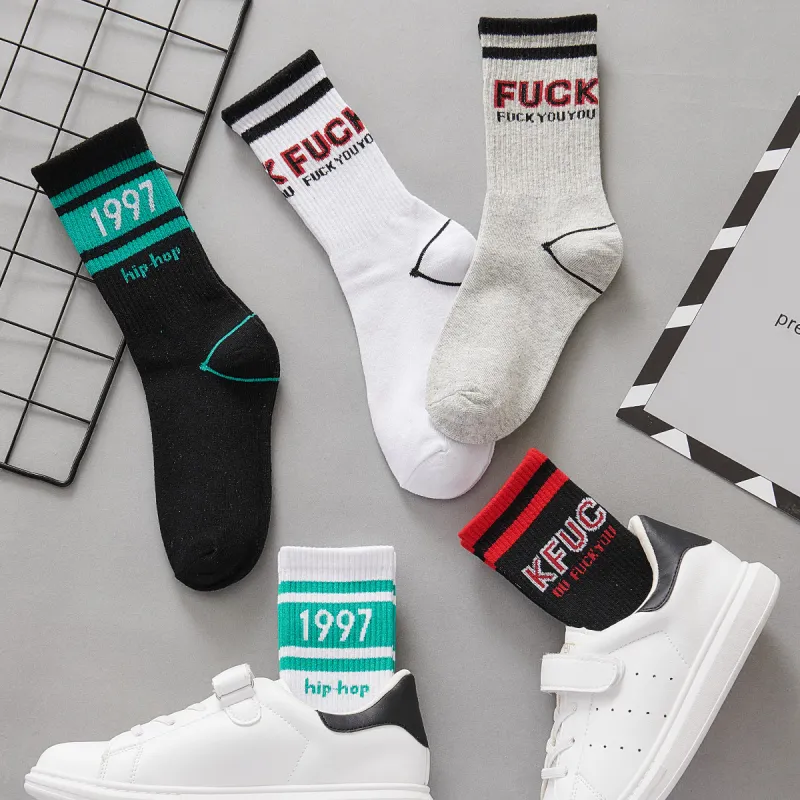 MIIOW Mid Calf Socks Men's Mixed Color 5 Pack-6