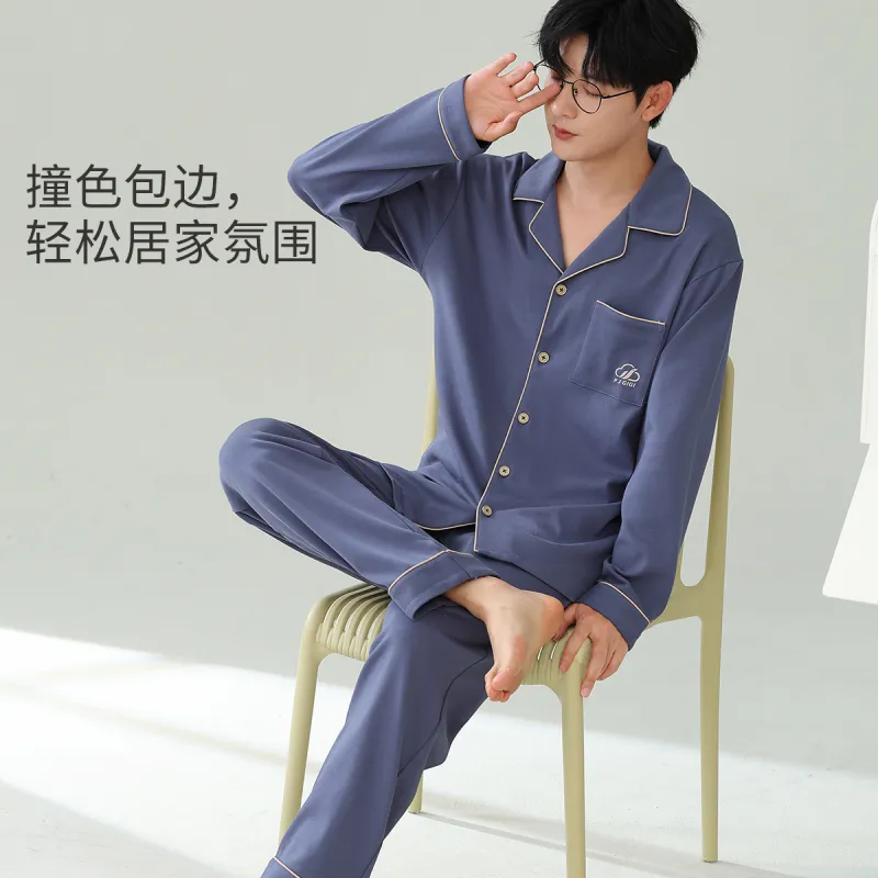 MIIOW Pajama Set Men's Nicola Blue-3