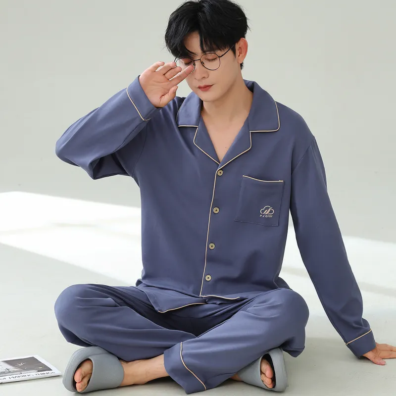 MIIOW Pajama Set Men's Nicola Blue-5