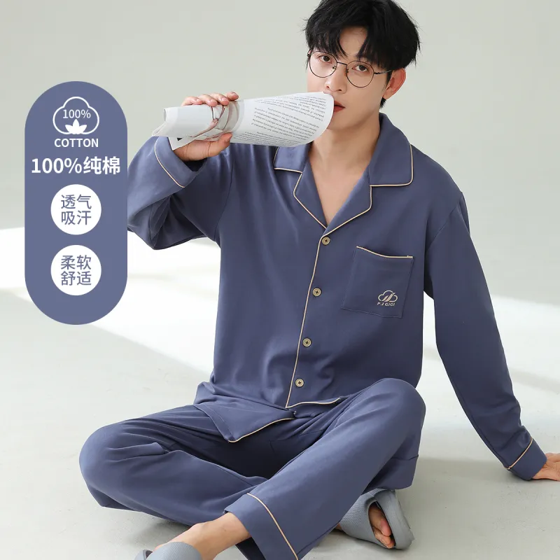 MIIOW Pajama Set Men's Nicola Blue-1
