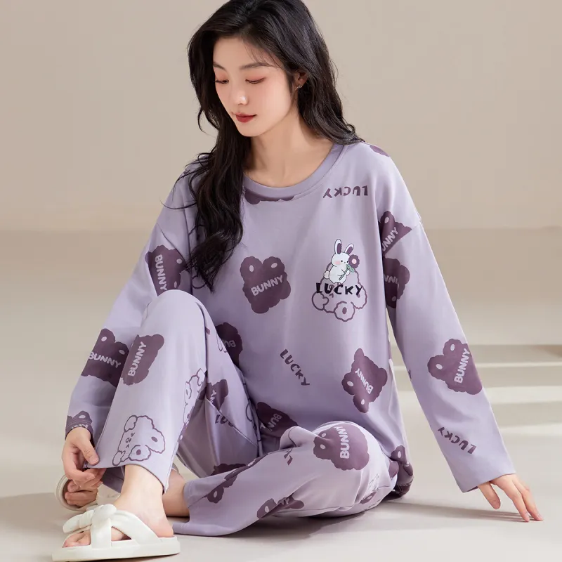 MIIOW Pajama Set Women's Blue Purple-8