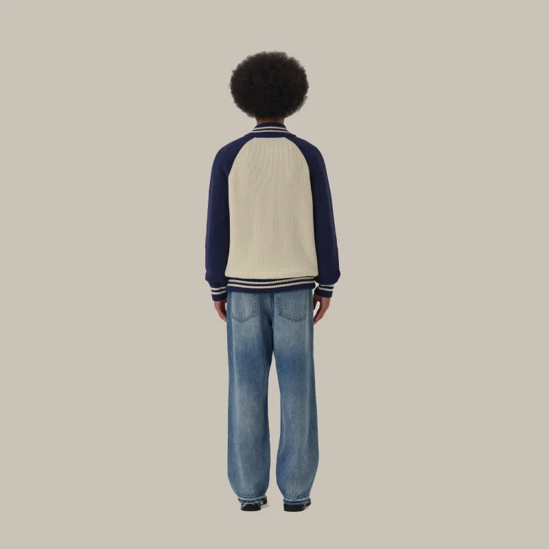 GALLIANO LANDOR Sweater Unisex Blue White-2