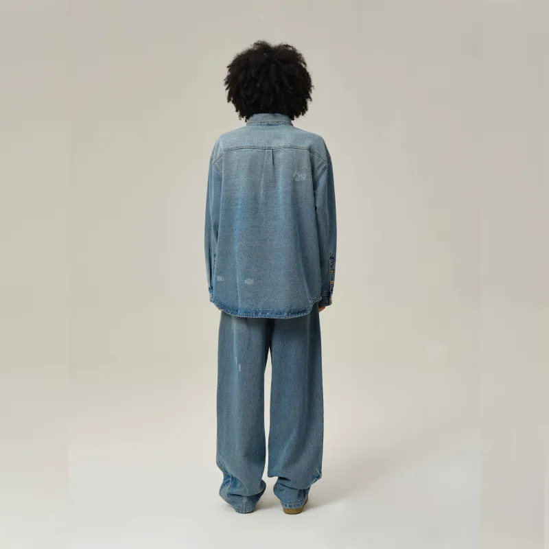 GALLIANO LANDOR Jeans Unisex Light Blue-2