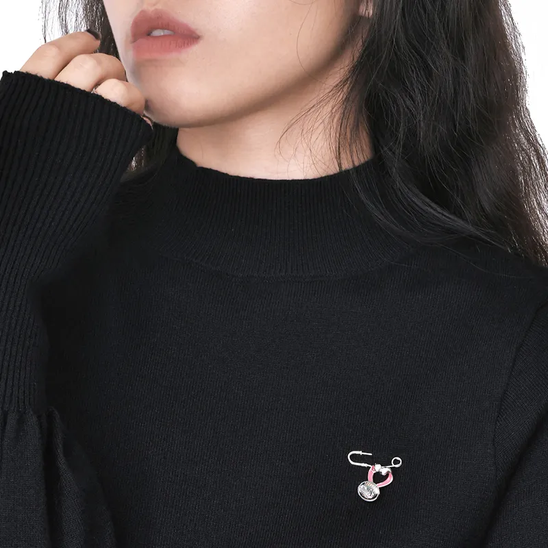 PEACE & CAT Brooches Unisex Silver-2