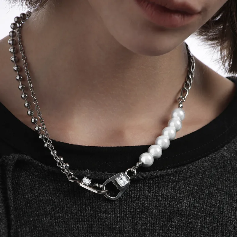 PEACE & CAT Titanium Steel Necklaces Unisex-1
