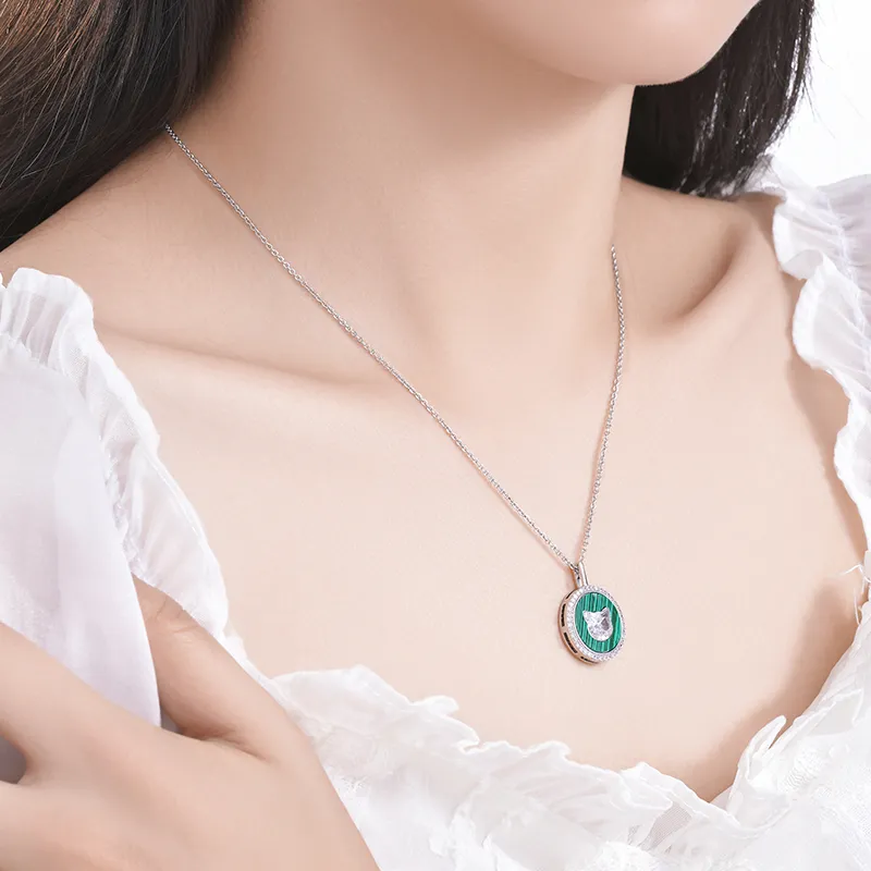 PEACE & CAT S999 Fine Silver Necklaces Women's-8