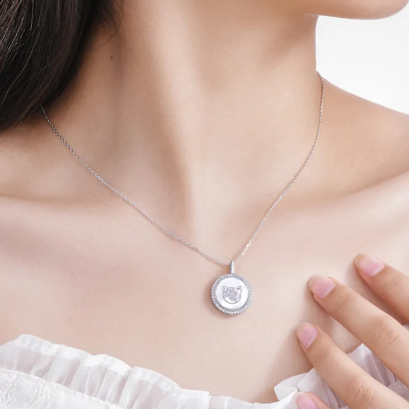 PEACE & CAT S999 Fine Silver Necklaces Women's-3