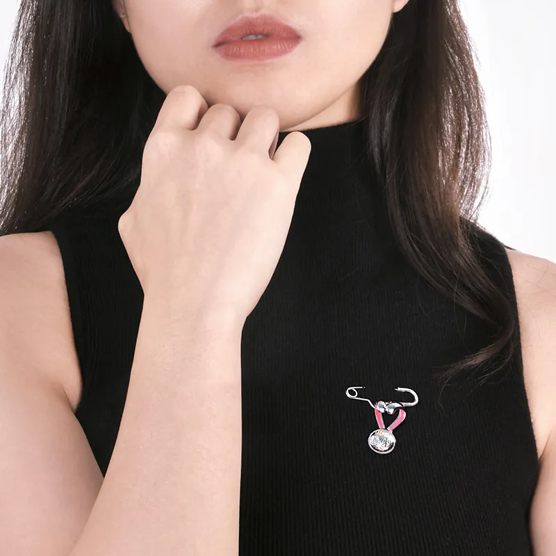 PEACE & CAT Brooches Unisex Silver-5