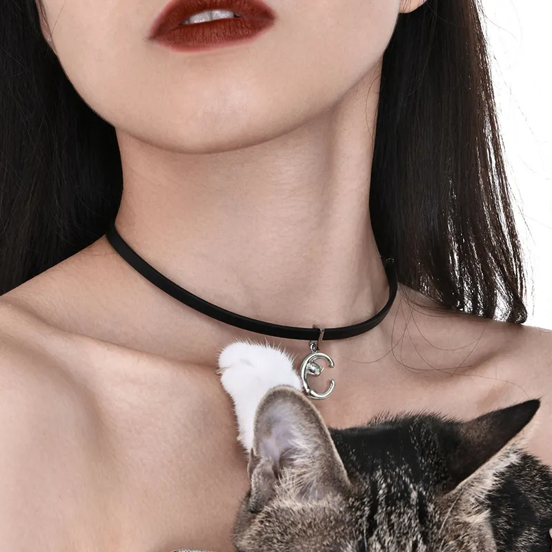 PEACE & CAT Titanium Steel Necklaces Women's-6