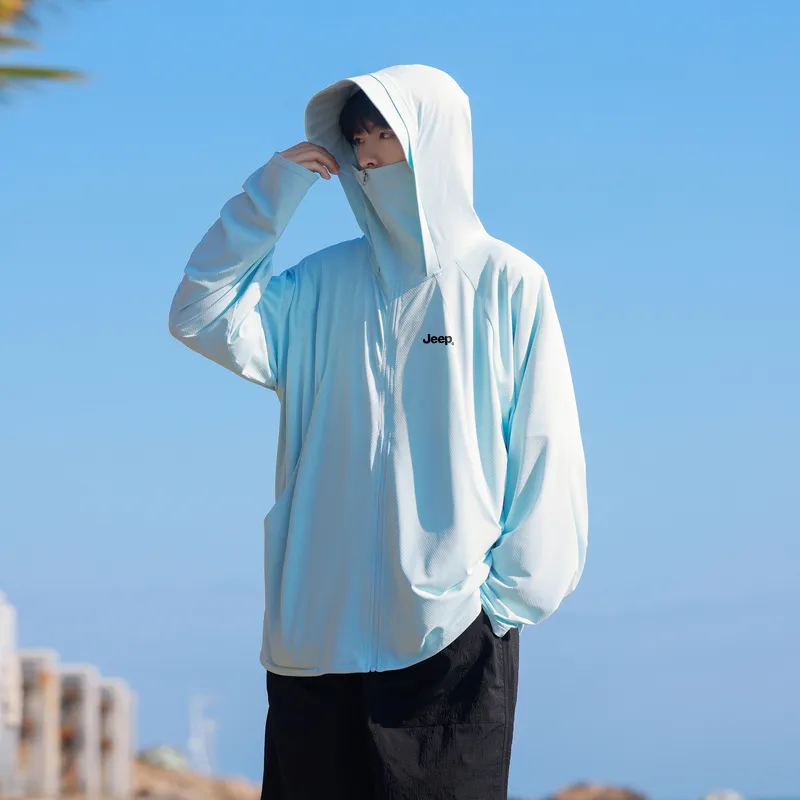 Jeep Super Light Quick Dry Dust Resistant Windproof Cooling UV Protection Sun Protection Clothing Men's-14