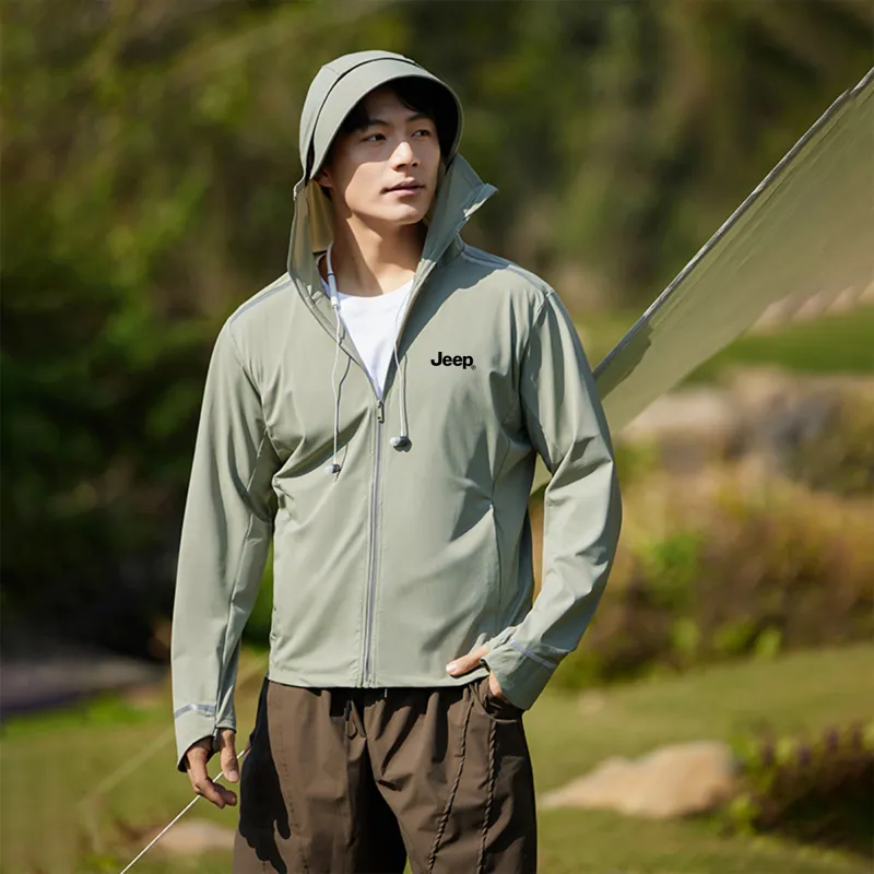Jeep Ice Edge Sun Protection Collection Breathable Quick Dry Cooling UV Protection Sun Protection Clothing Men's-1