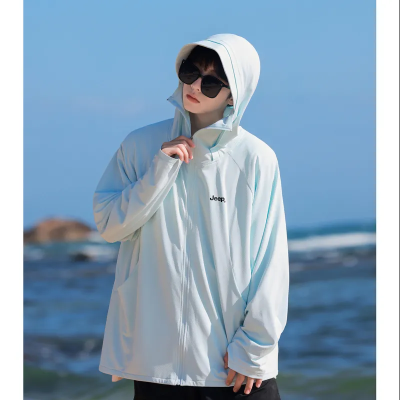 Jeep Super Light Quick Dry Dust Resistant Windproof Cooling UV Protection Sun Protection Clothing Men's-7
