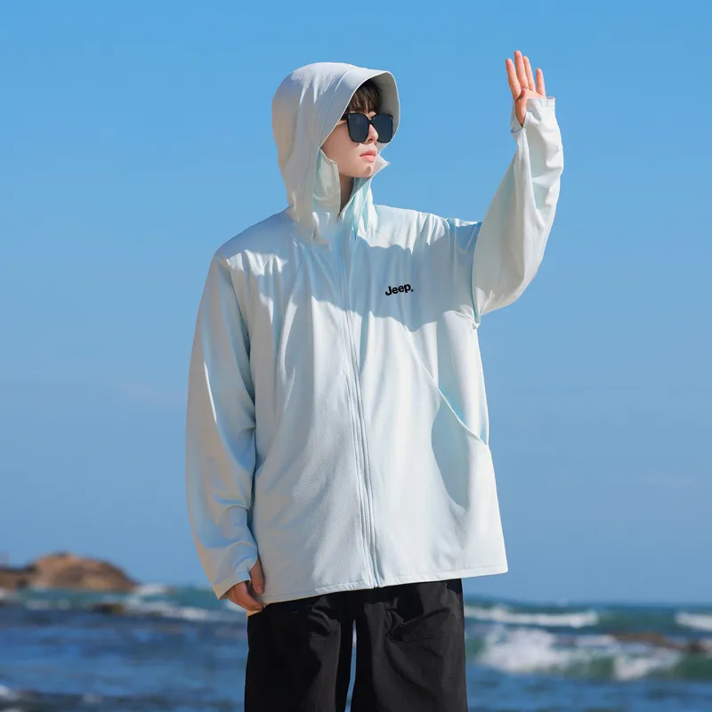 Jeep Super Light Quick Dry Dust Resistant Windproof Cooling UV Protection Sun Protection Clothing Men's-9