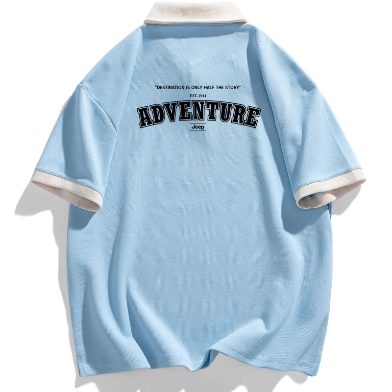 Jeep Short Sleeved Polo Shirt Men's-3