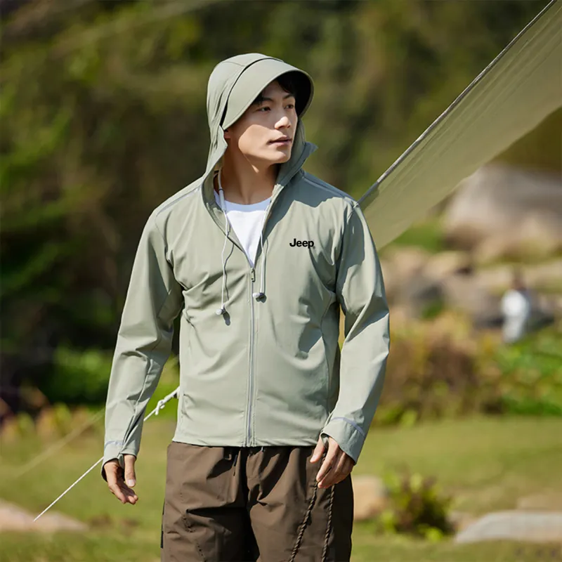 Jeep Ice Edge Sun Protection Collection Breathable Quick Dry Cooling UV Protection Sun Protection Clothing Men's-3