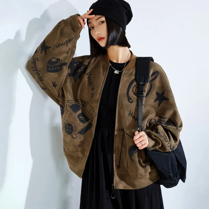 MUGUOGUOMU Cropped Coats Women's Palm Brown-2