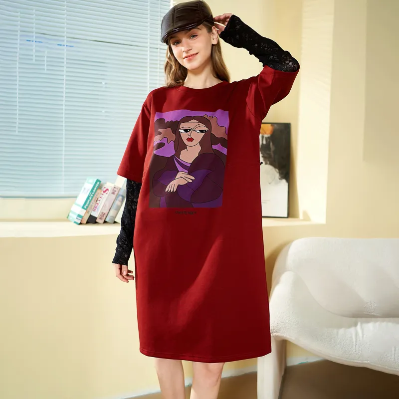 MUGUOGUOMU Long Sleeved Dresses Women's-5