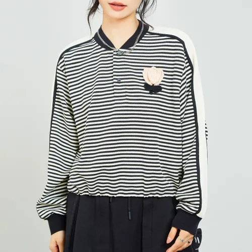 MUGUOGUOMU Spring Sweatshirt Loose Fit Women's