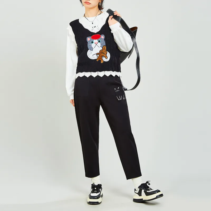 MUGUOGUOMU Knitted Sports Pants Women's-2