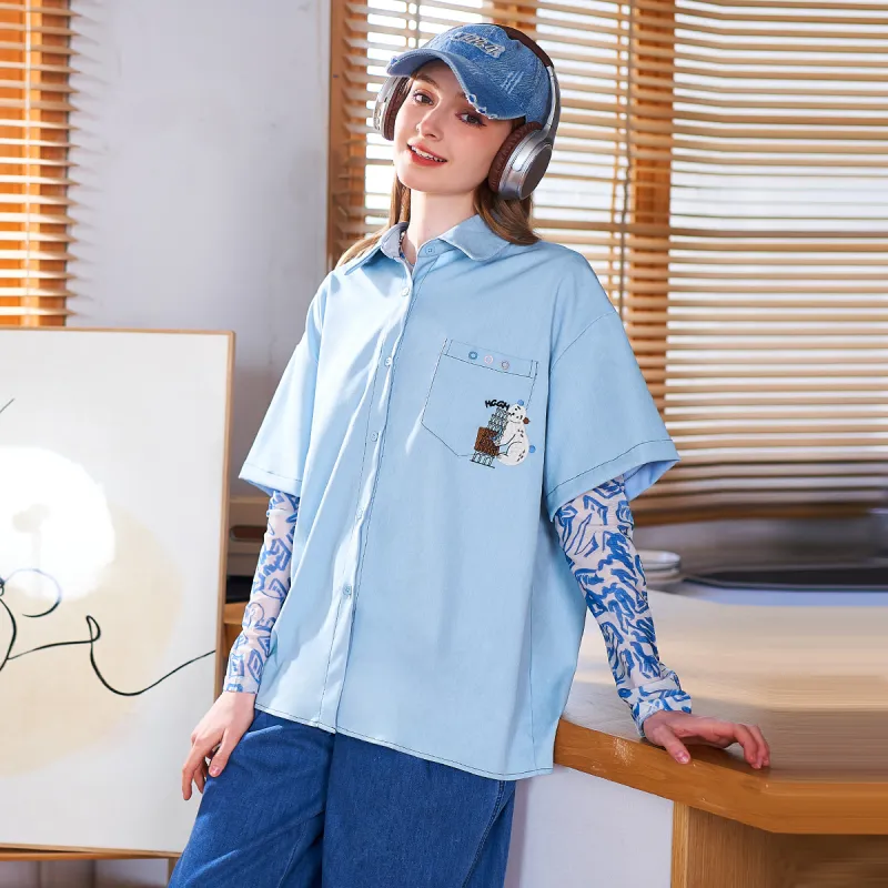 MUGUOGUOMU Summer Shirt Women's-2