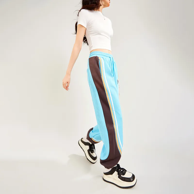 MUGUOGUOMU Knitted Sports Pants Women's Sky Blue-3