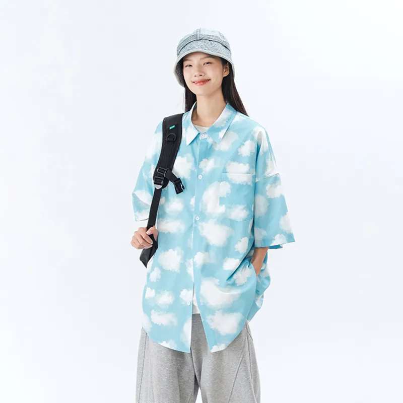 Cotton Gene Shirts Unisex Blue-4