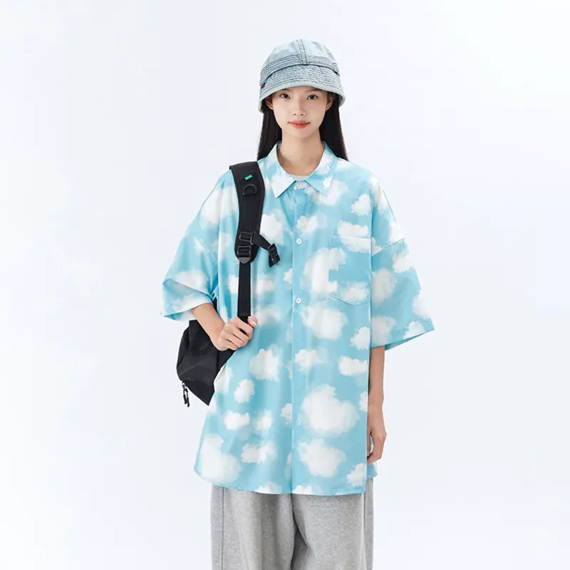 Cotton Gene Shirts Unisex Blue-3