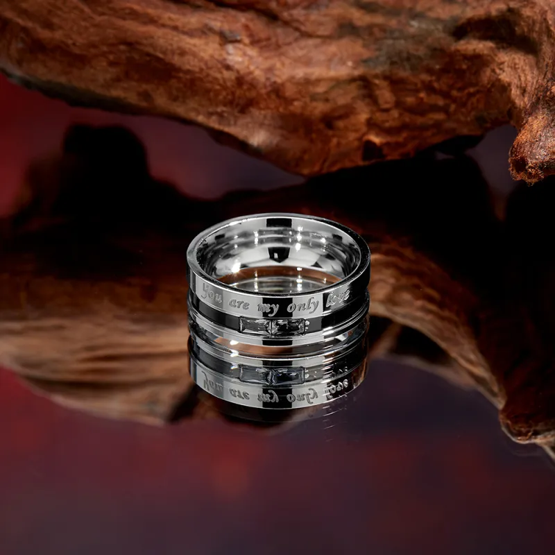 ENFANTIN Titanium Steel Rings Unisex-4