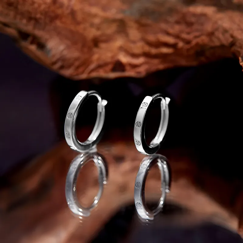 ENFANTIN S999 Fine Silver Earrings Unisex-2