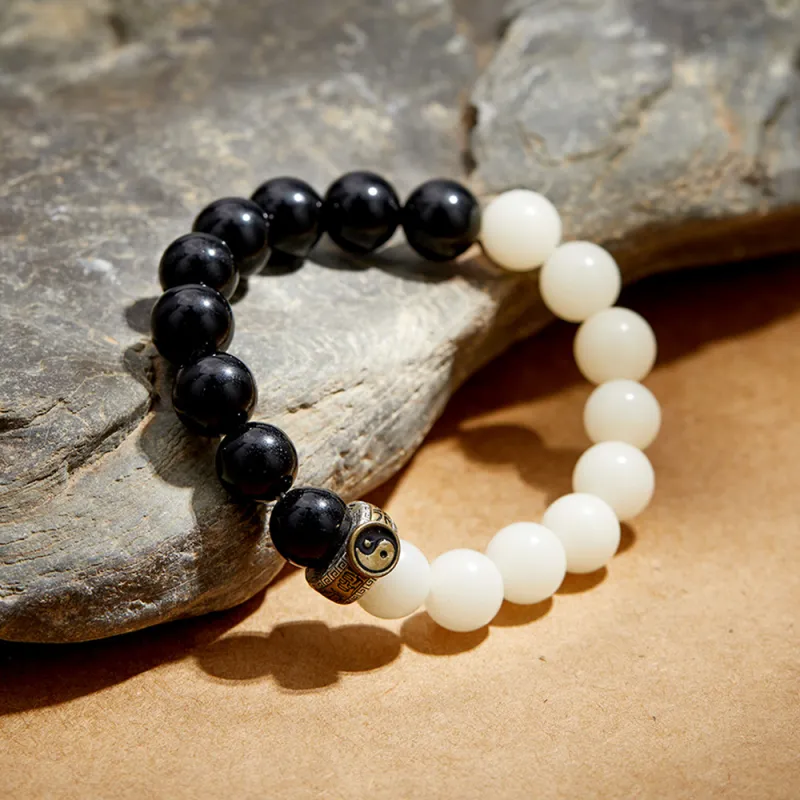 ENFANTIN White Jade Bodhi Bracelets Unisex-4
