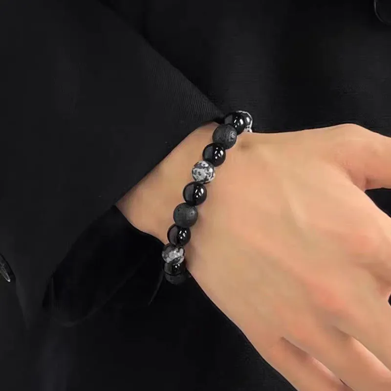 ENFANTIN Obsidian Jade Bracelets Unisex-3