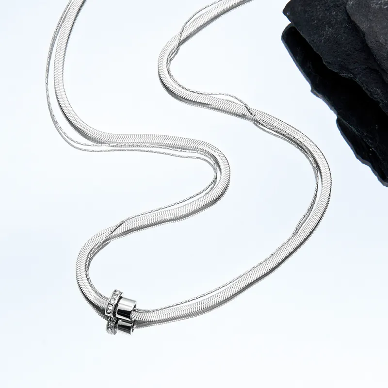 ENFANTIN Titanium Steel Necklaces Unisex-2
