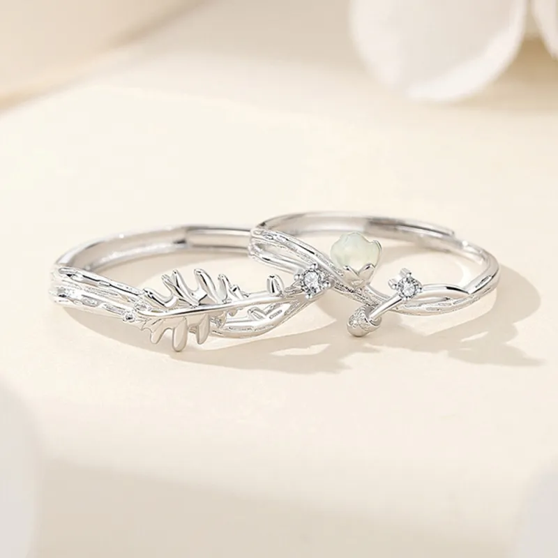 ENFANTIN S925 Silver, White Shell, Synthetic Cubic Zirconia Rings Unisex-2