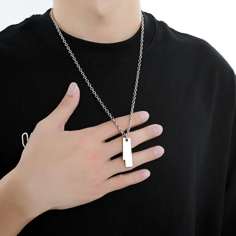 ENFANTIN Titanium Steel Necklaces Unisex-1