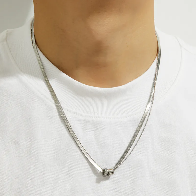 ENFANTIN Titanium Steel Necklaces Unisex-5