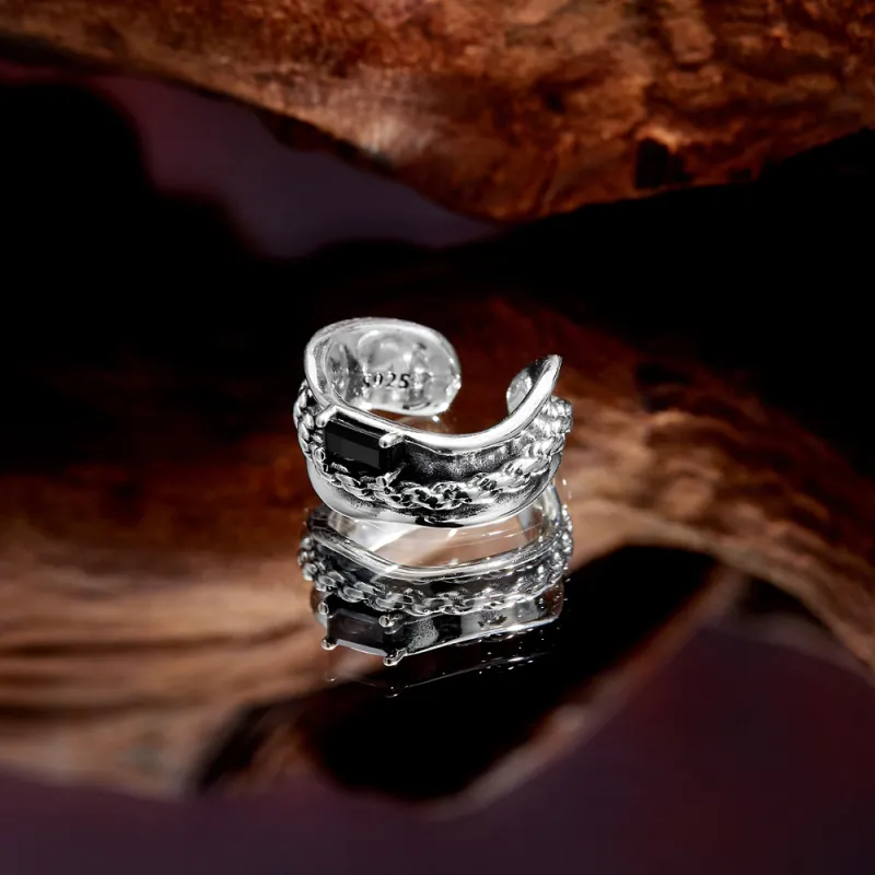 ENFANTIN 925 Sterling Silver With Zircon Clip On Earrings Unisex-5