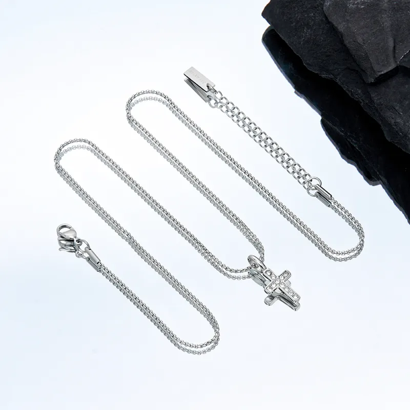 ENFANTIN Titanium Steel Necklaces Unisex-5