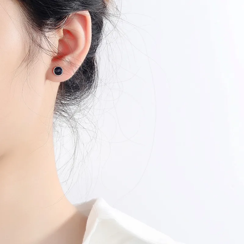 ENFANTIN Crystal Jade Stud Earrings Unisex-1