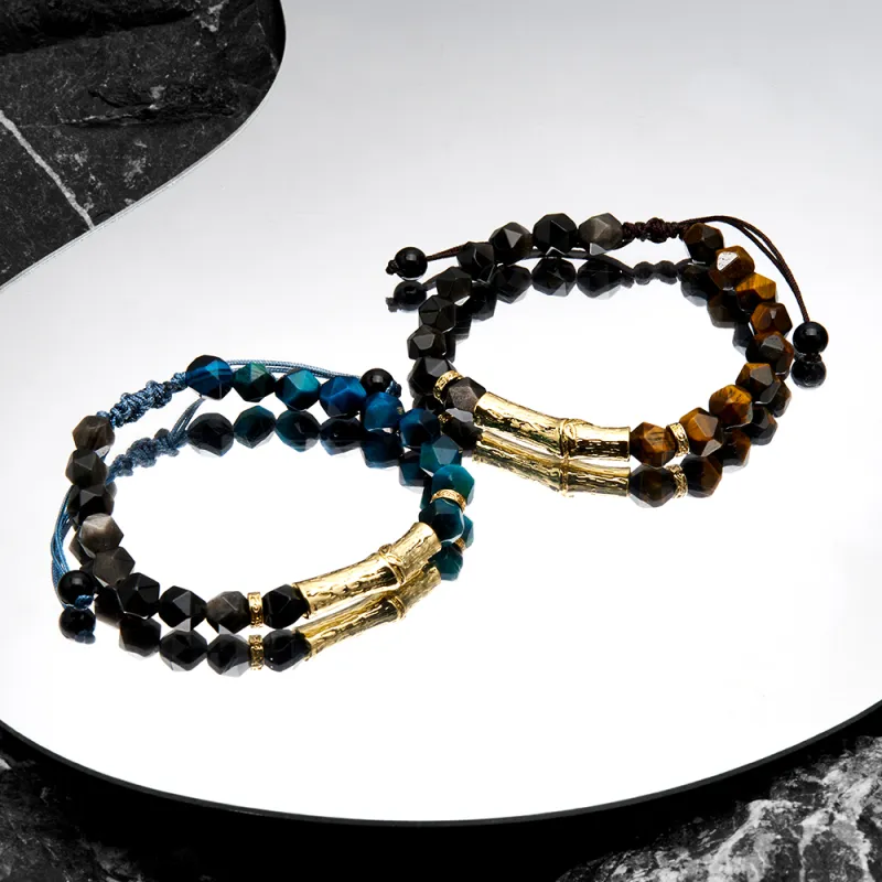ENFANTIN Tiger's Eye Stone Jade Bracelets Unisex-1