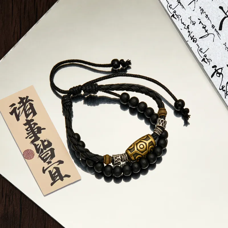 ENFANTIN Copper, Resin, Wax Cord Rope Bracelets Unisex-1