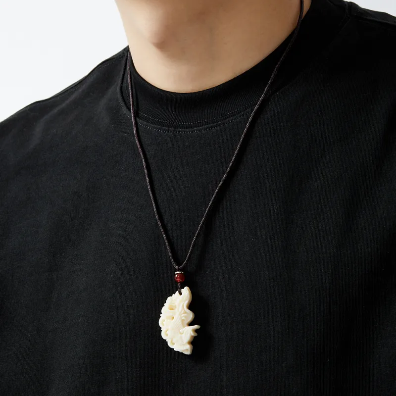 ENFANTIN Ivory Nut Necklaces Unisex-4