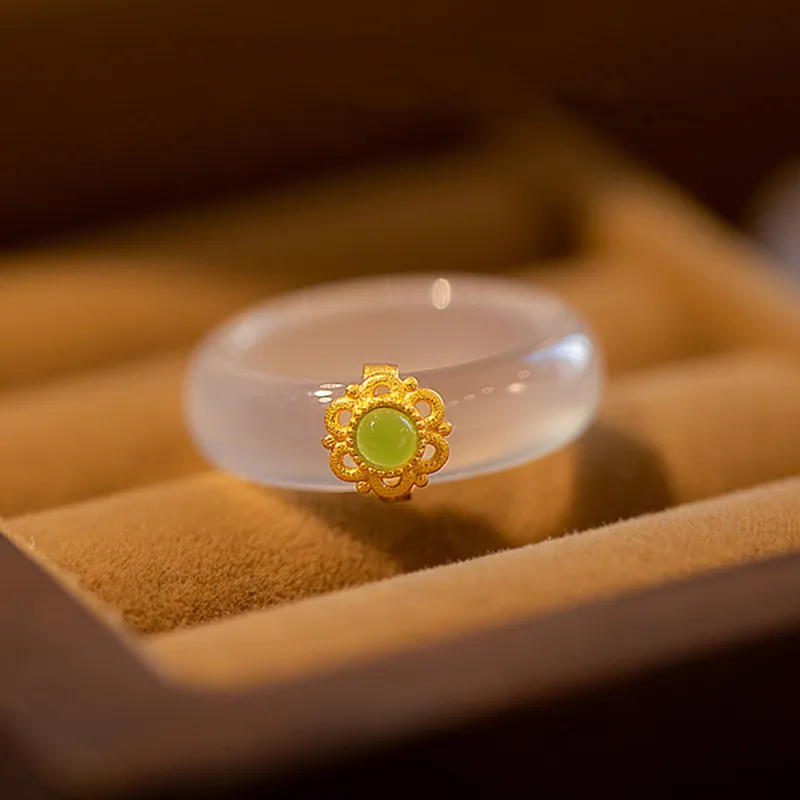 ENFANTIN Chalcedony Rings Unisex-5